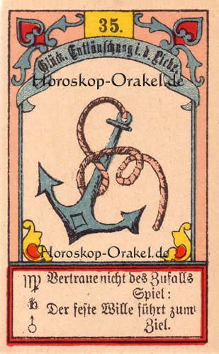 Gustav Kühn Wahrsagekarten der Anker
