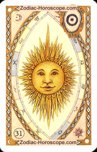 Astrologische Lenormandkarten die Sonne
